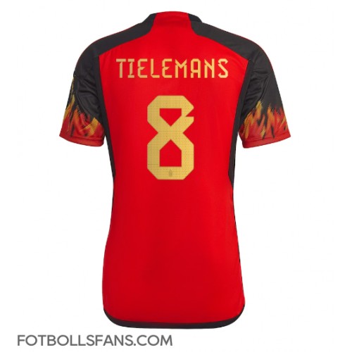 Belgien Youri Tielemans #8 Replika Hemmatröja VM 2022 Kortärmad
